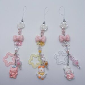 Bunny/ducky/kitty keychain/phone charm/bag chain